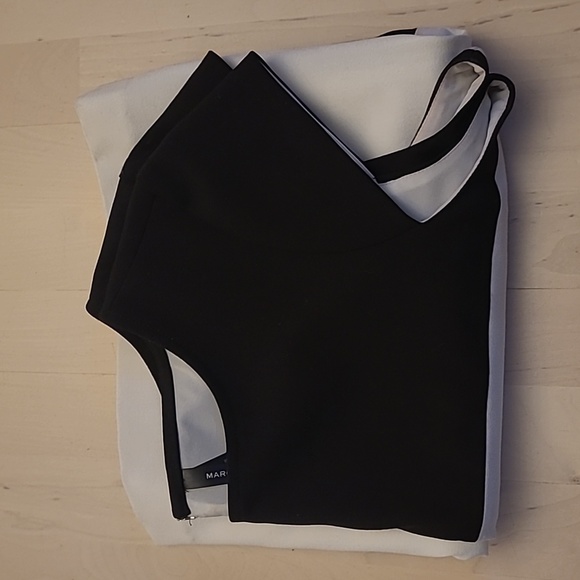 LIKE NEW Marc New York Andrew Mark Black/White Colorblocked Cap Sleeved Dress - Picture 13 of 13